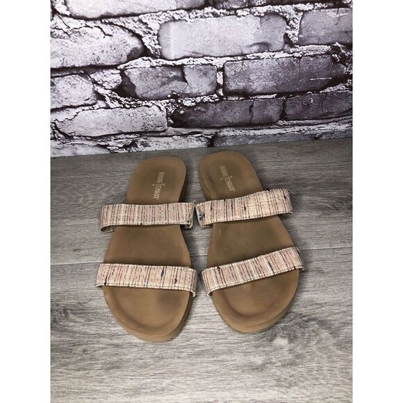 Minnetonka 532288 Pink Fabric Striped Casual Slides Sandals Women Sz 7M US/38EU - Picture 11 of 16